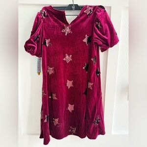 Cat & Jack Velvet Dress in Rich Burgundy